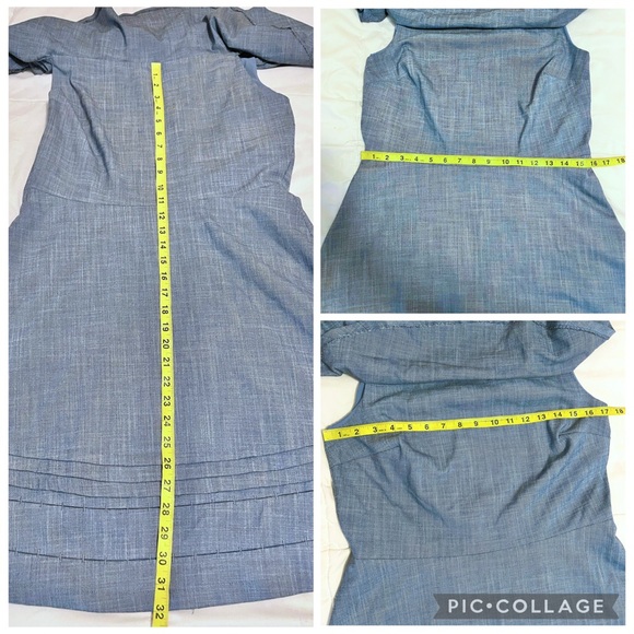 Banana Republic Chambray Off The Shoulder A Line Dress Womens size 12 - Picture 10 of 11